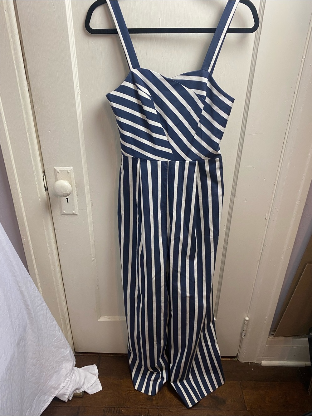 Gianni Bini Navy and White Striped Romper